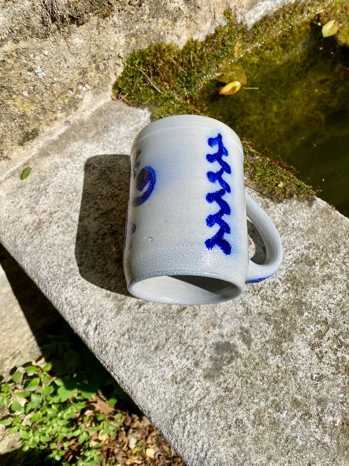 Alsatian stoneware beer mug