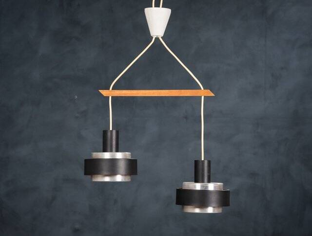 Teak Pendant Lamp by Fog & Mørup, Denmark, 1960s