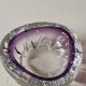 Vide poche Murano à bulles/Bullicante. Motifs croisillons. En verre d Art soufflé. Diam 13 cm