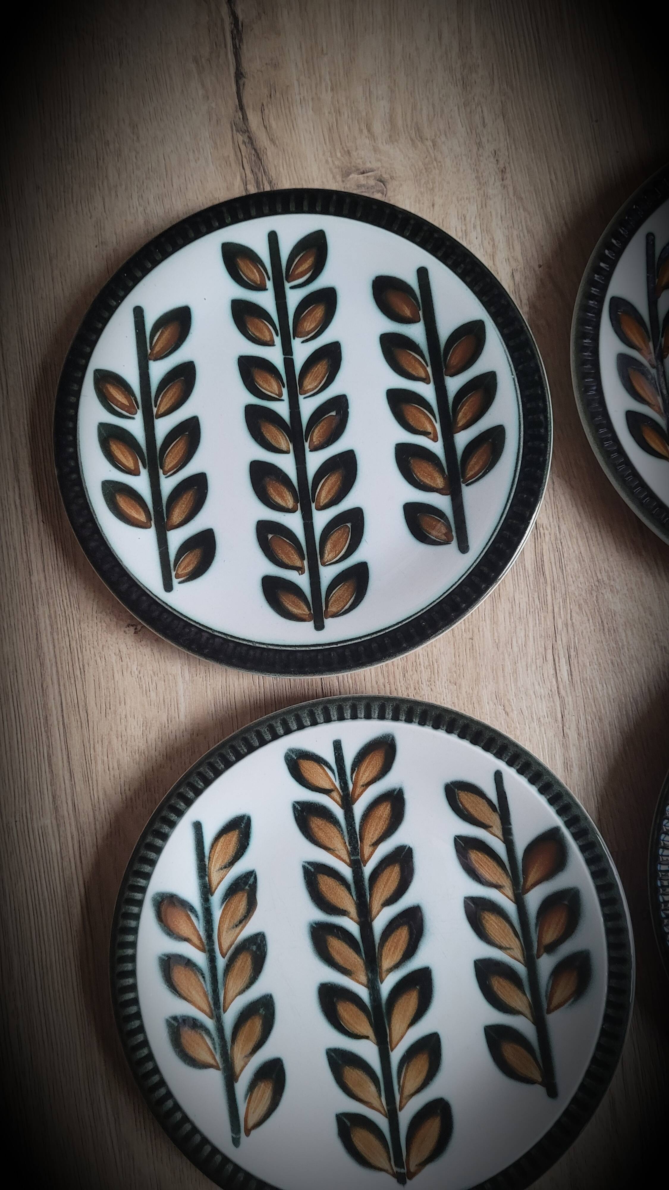 Set of 6 Rambouillet Boch plates 1966