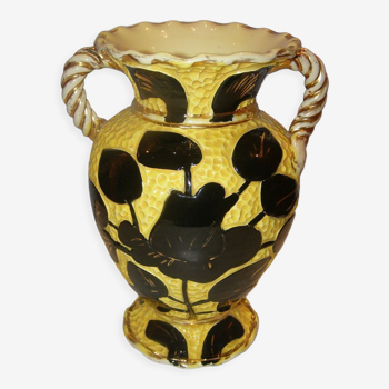 Vase en céramique de Vallauris avec 2 anses  hauteur 28cm