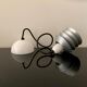 Pair of vintage pendant lights - 70s design metal lamps