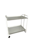 Folding Mobile Bar Cart / Serving Trolley — White, 1970s