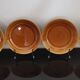 St Amand caramel glazed ceramic dessert plates