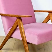 Vintage armchair B-310 VAR pink Jade structural 1970s