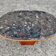 Table basse Mid Century Modern en cerisier avec dessus en granit, Danemark 1970