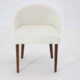 Beech Chair in Sheepskin Fabric, Denmark 1960