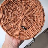 Lampe vintage en osier