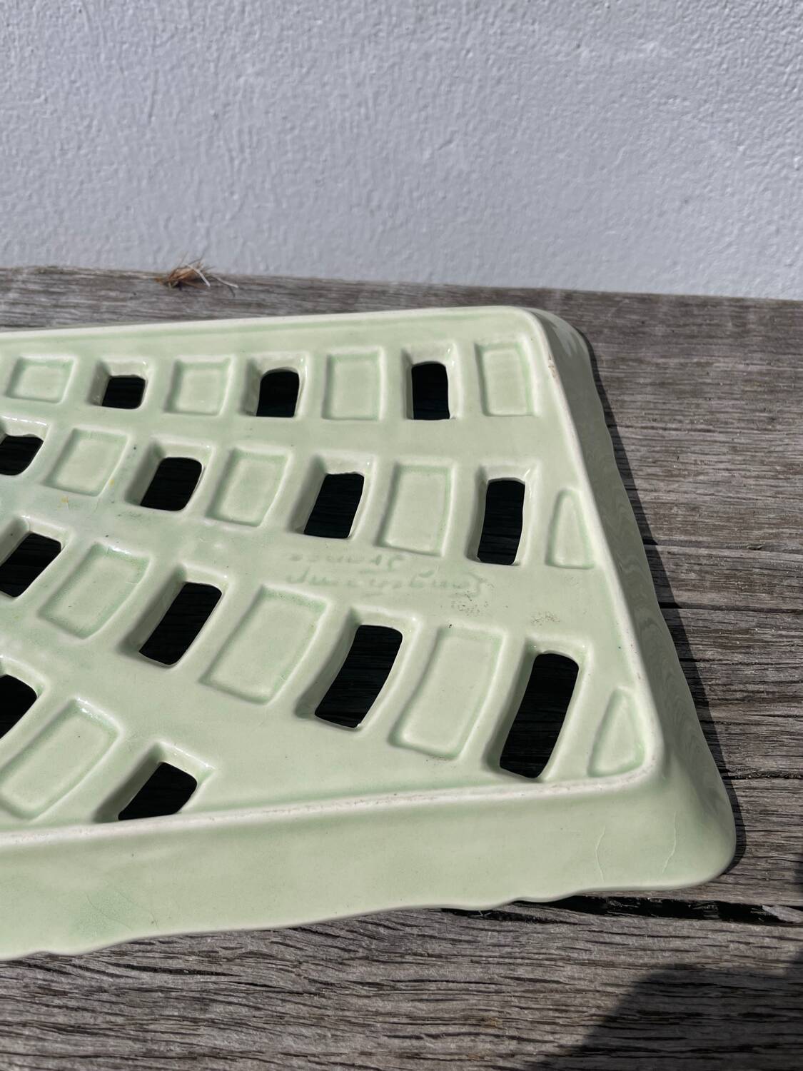 Sarreguemines ceramic braided dish