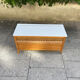wooden and rattan chest