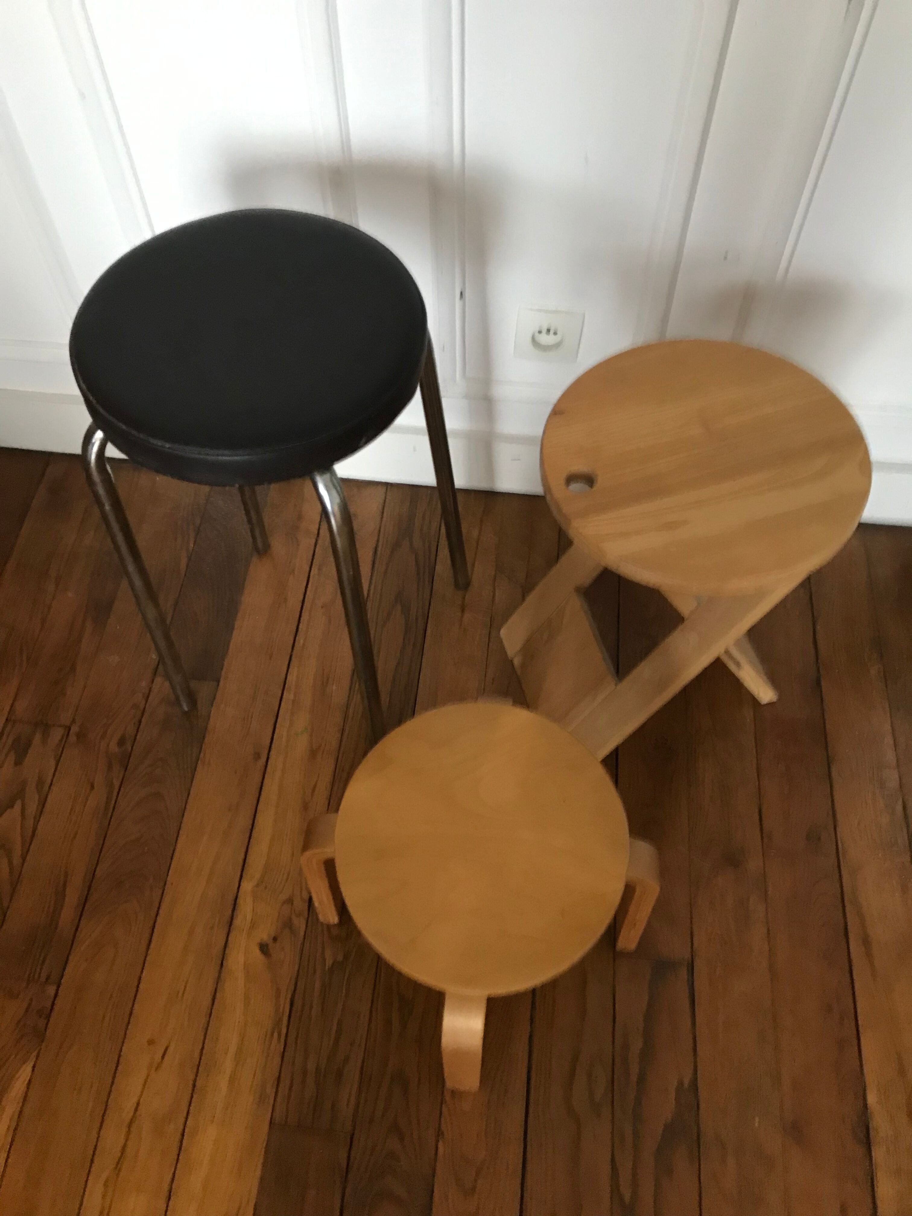 Set of three vintage stools