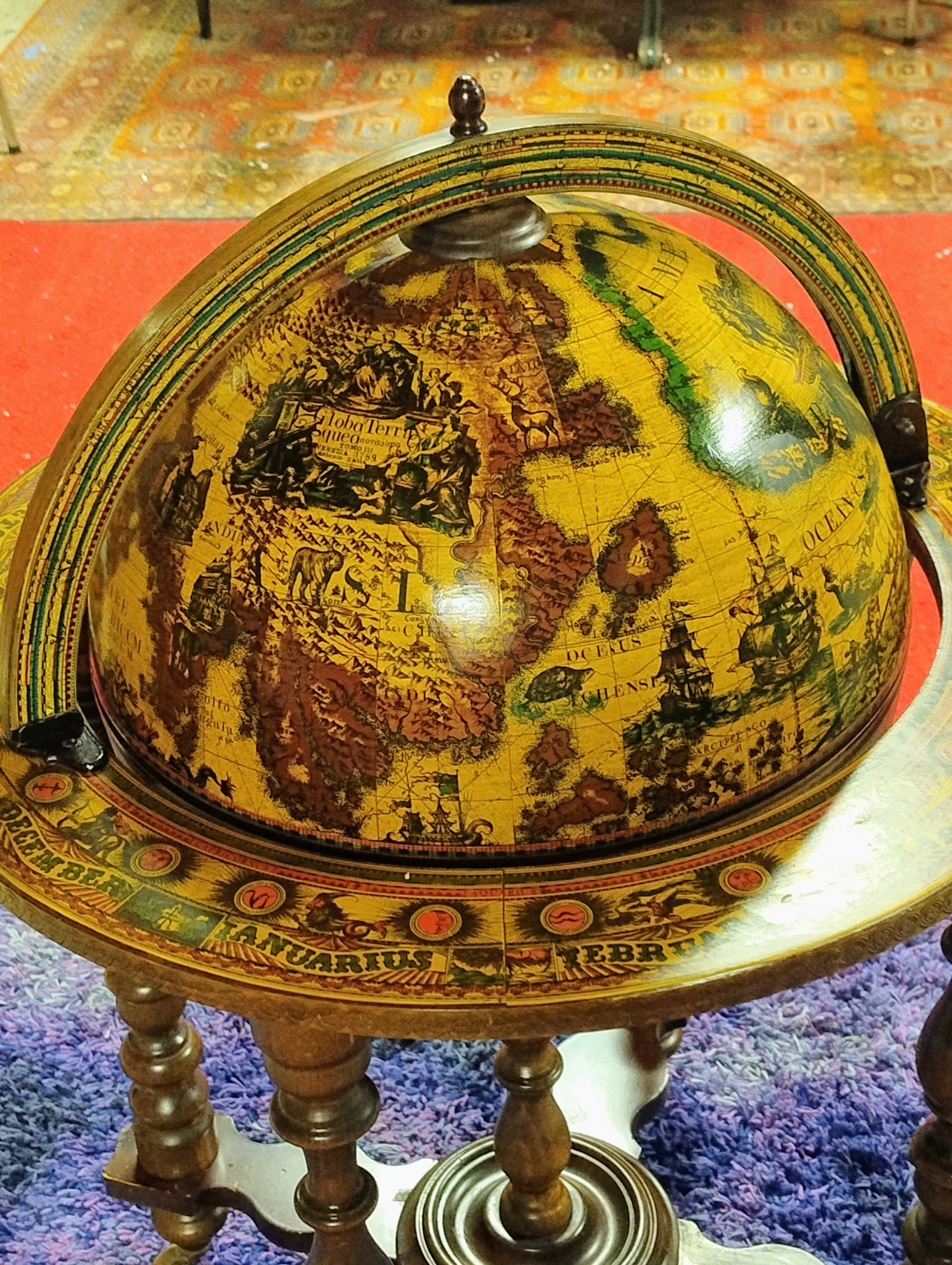 Bar, globe, zodiac signs, 1970s