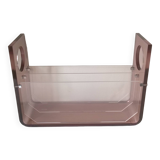 Vintage plexiglass magazine rack - attributed to Michel Dumas