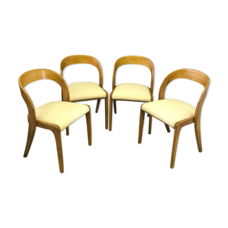 Series of 4 chairs "Gondoles" from Baumann