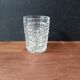 6 verres en verre transparent texturé vintage