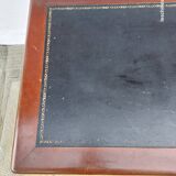 Black leather desk with extensions