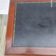 Black leather desk with extensions