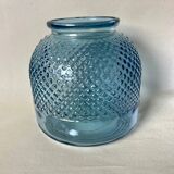 Vase en verre recyclé bleu