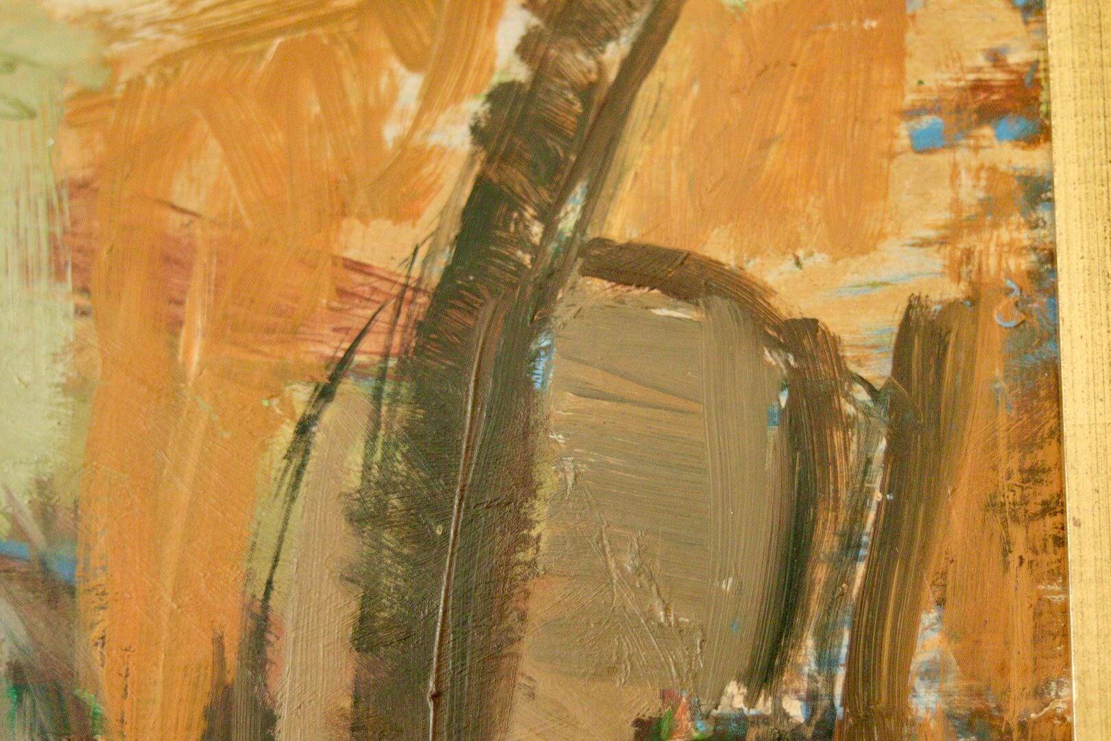 Original Swedish oil on panel – signed "O. Ln", 1950