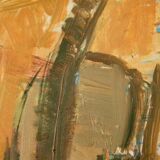 Original Swedish oil on panel – signed "O. Ln", 1950