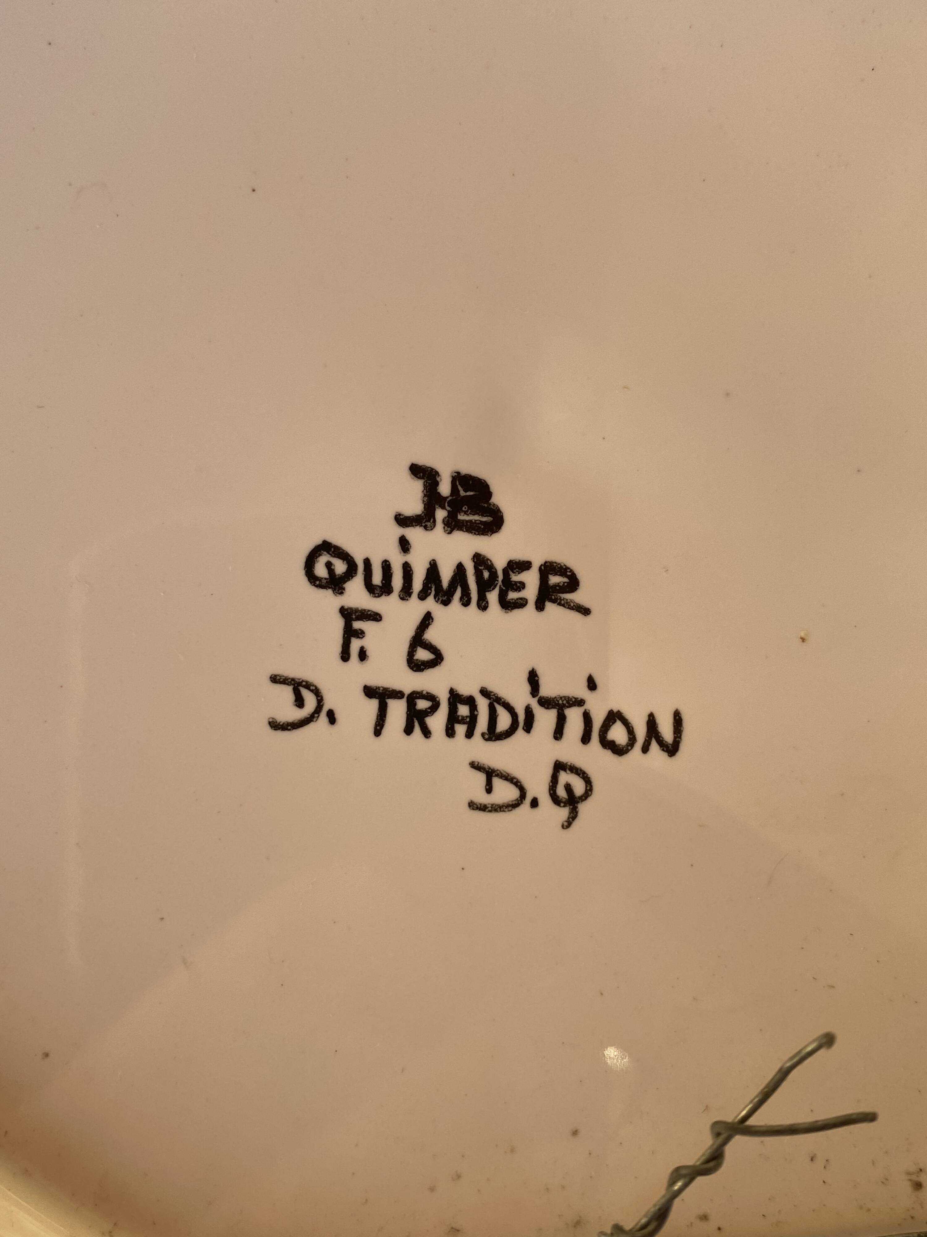 HB Quimper plate