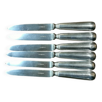6 silver-plated dessert knives