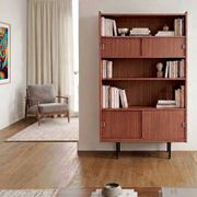 Vintage modernist bookshelf from the 1950s.