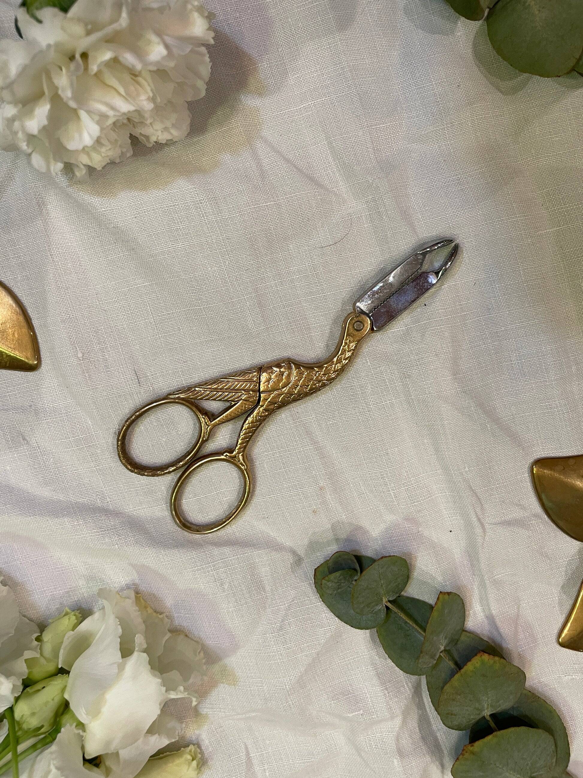 Vintage stork sugar tongs