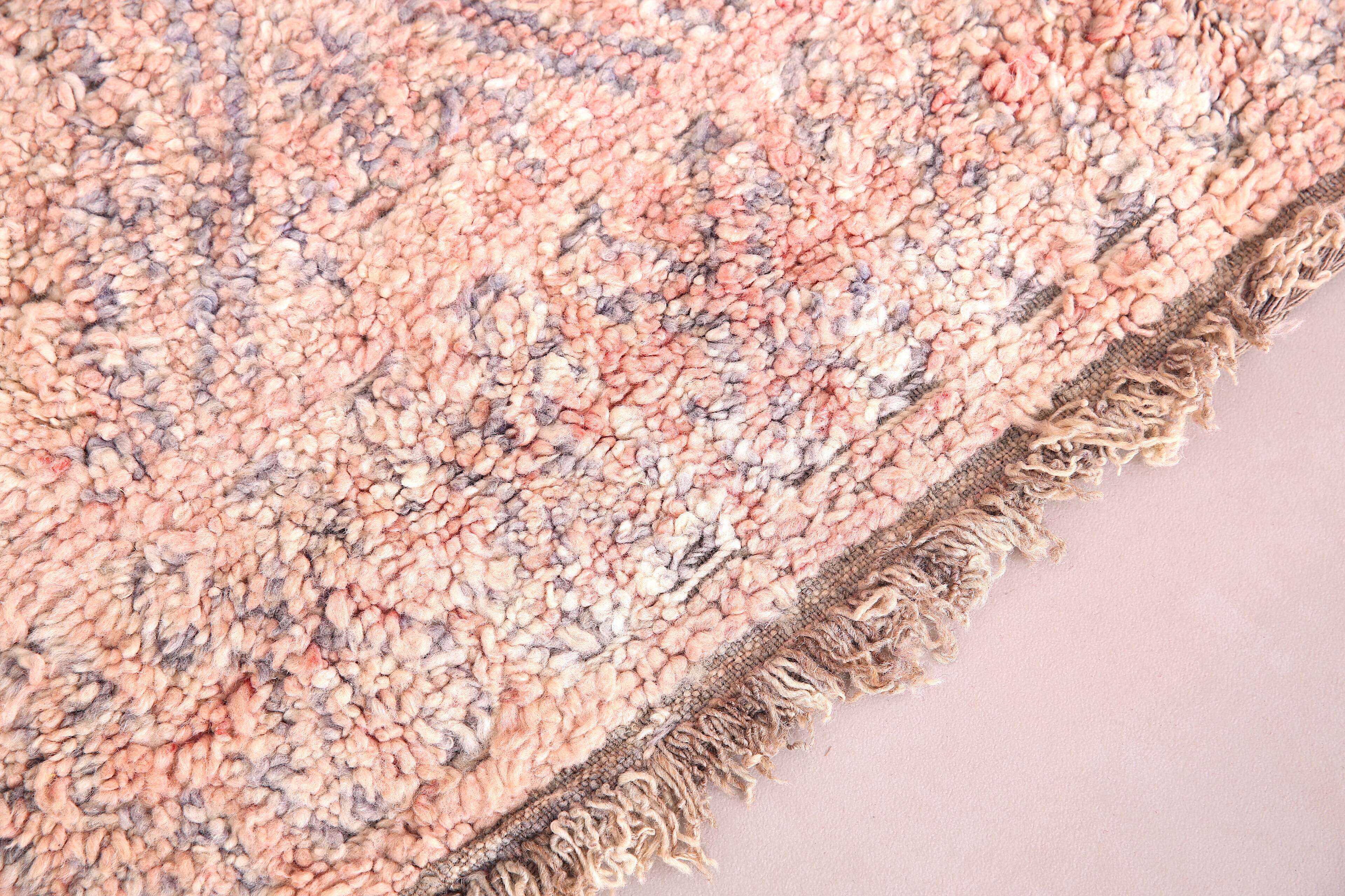 Pink Vintage Beni Mguild Rug 201 CM X 340 CM - tapis berber