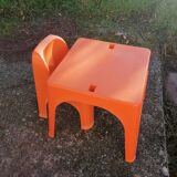 Children's orange table and chair set Progarden Italy