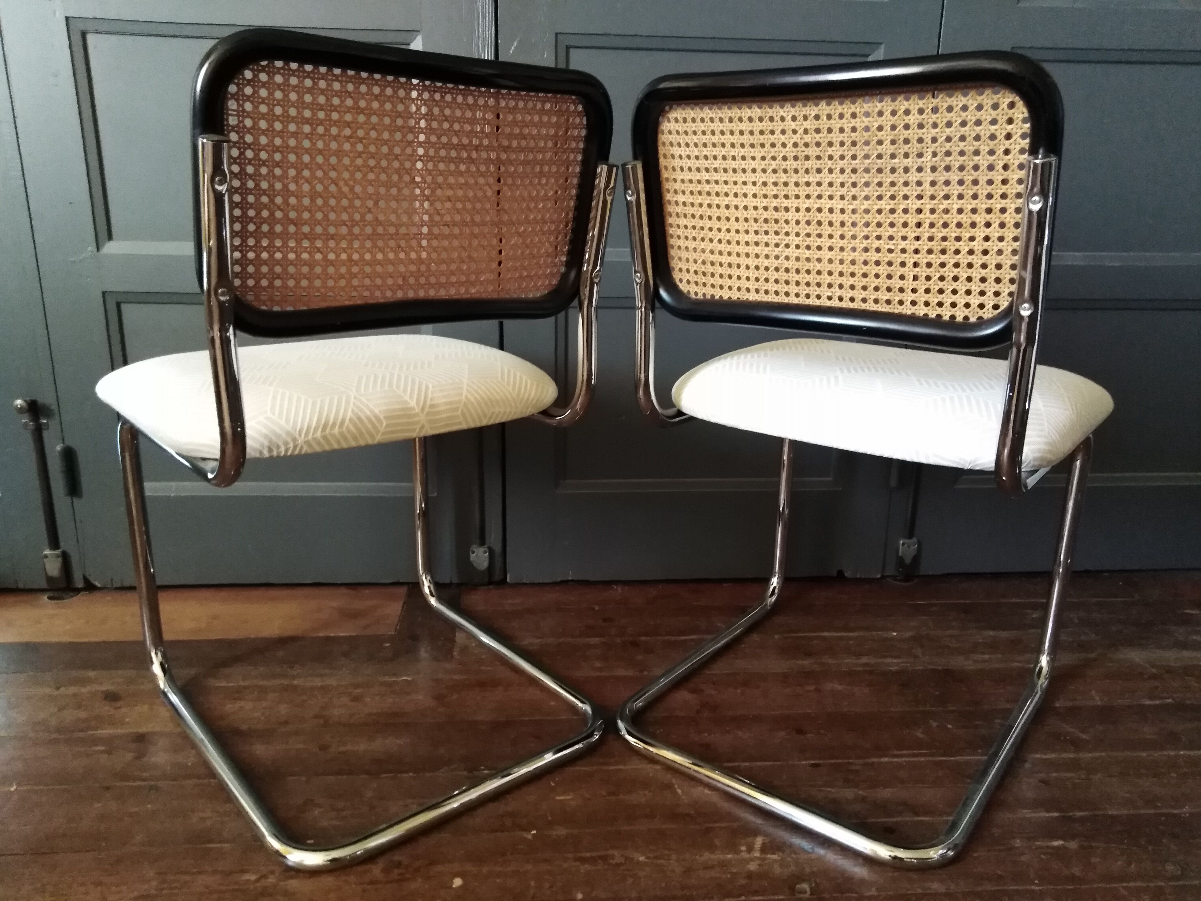 2 chairs cesca Marcel Breuer 1970