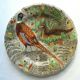 Assiette signée gien, modèle rambouillet: couple de faisans