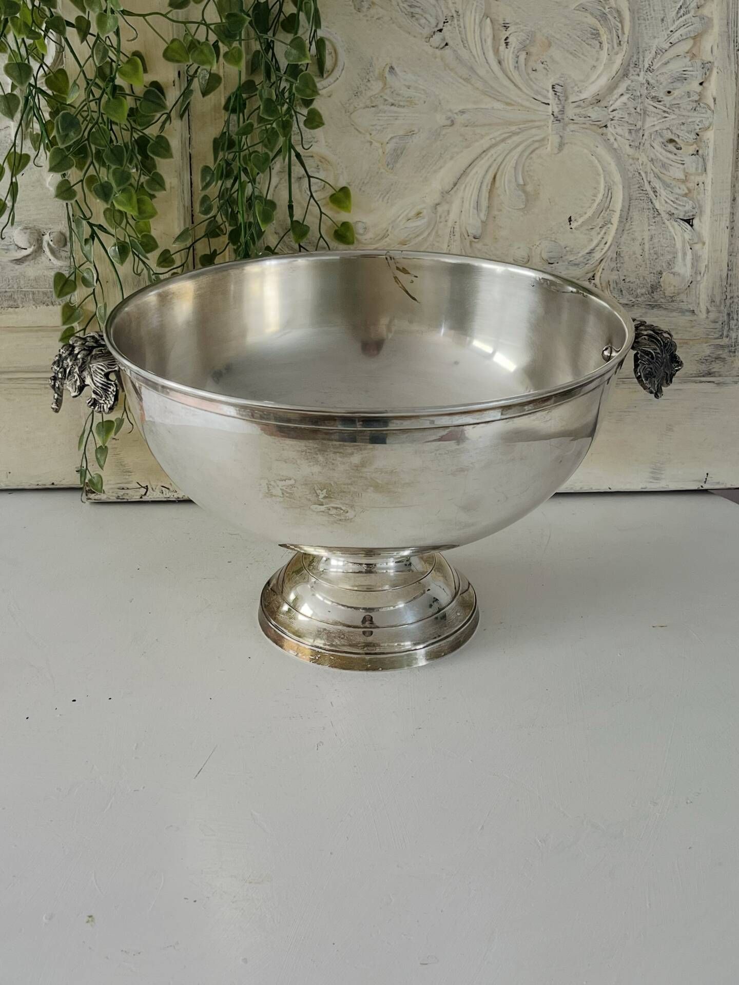 Champagne bucket Silver Plated with Grape Handles, Cl