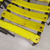 18 yellow metal bistro chairs