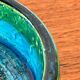 Mid-Century Modern Rimini Blu Pottery Candleholder by Aldo Londi for Bitossi, Italy, 1960s