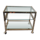 Metal and glass serving trolley