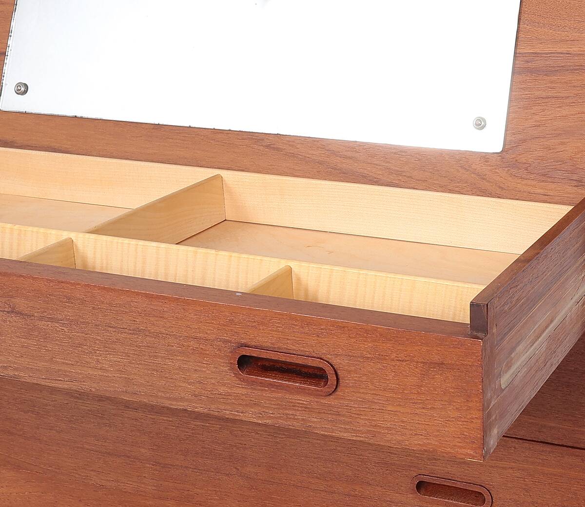 Danish design teak chest of drawers with dressing table, 1960s