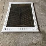 Mid-20th century white wooden fireplace trumeau