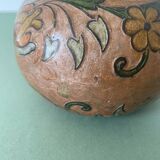 Cloisonné brass vase with floral motifs