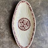 Gien dish in ecru and brown ironstone