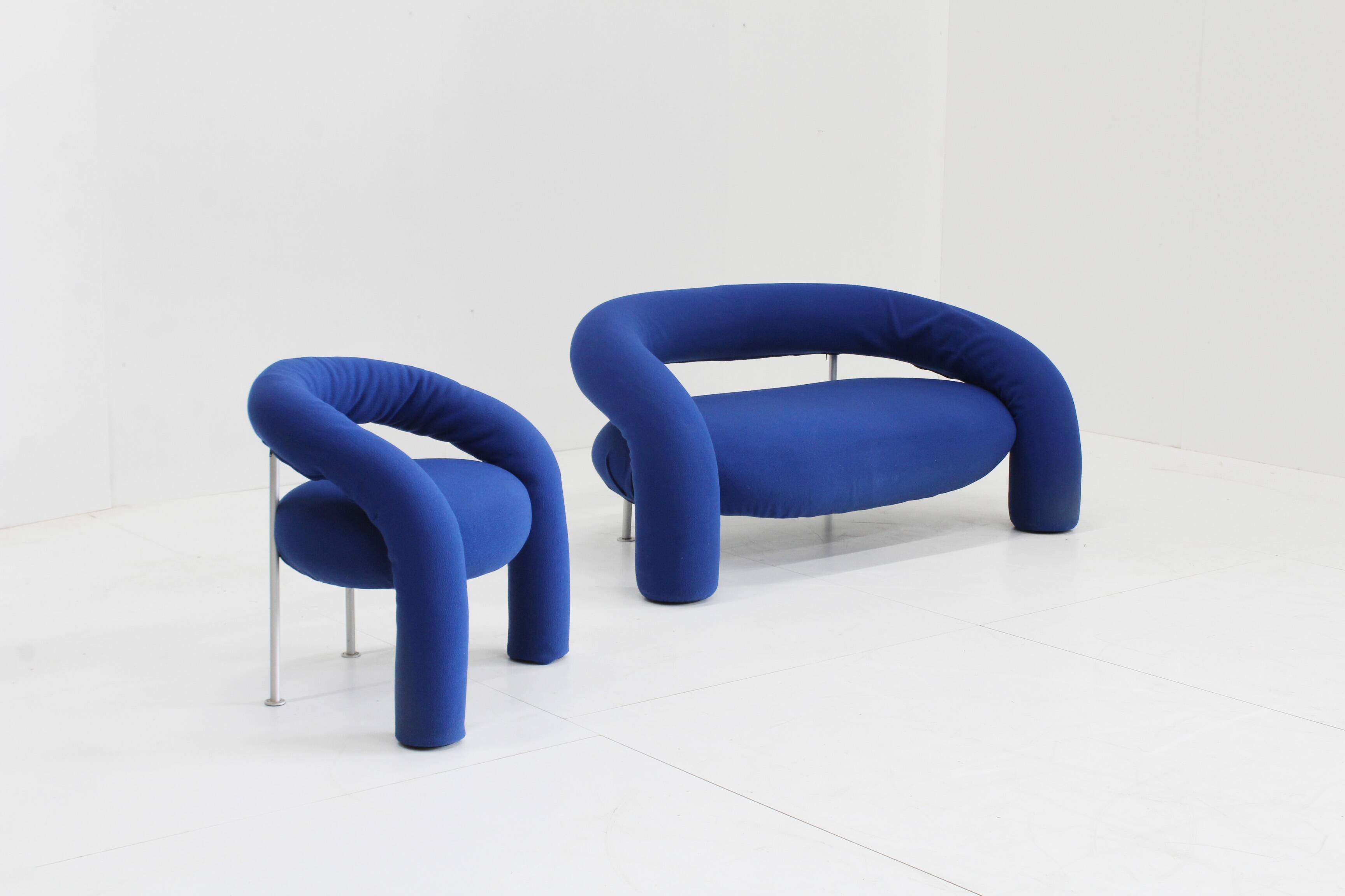 Sculptural Tube Sofa and armchair by Anna & Carlo Bartoli for Rossi di Albizzate