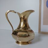 Brass octagonal pitcher vase