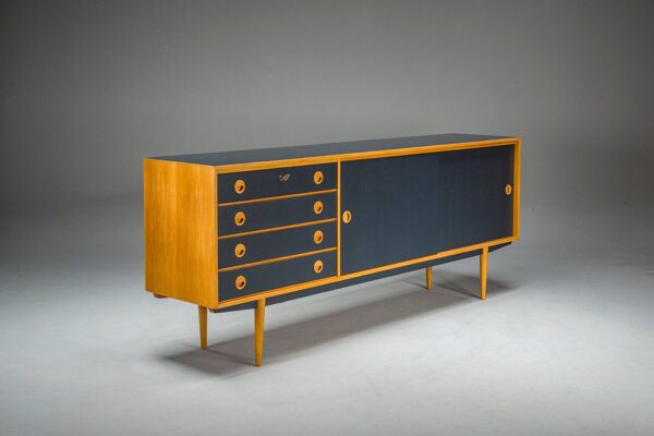 Buffet en pin de style moderne du milieu du siècle, de la marque Musterring International, années 1960