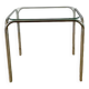 Glass and chrome coffee table 70s H37 x L33 x D29