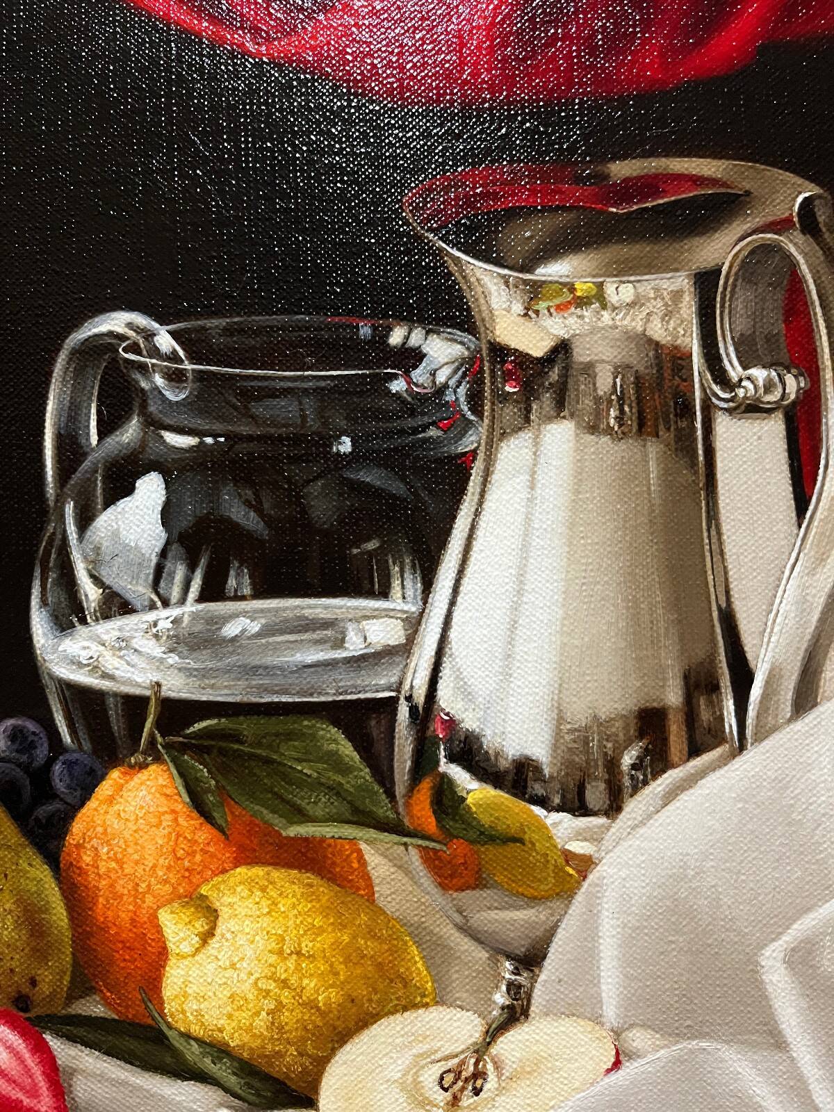Tableau HST Elena Gualtierotti (born in 1961) "Still Life with Fruits"