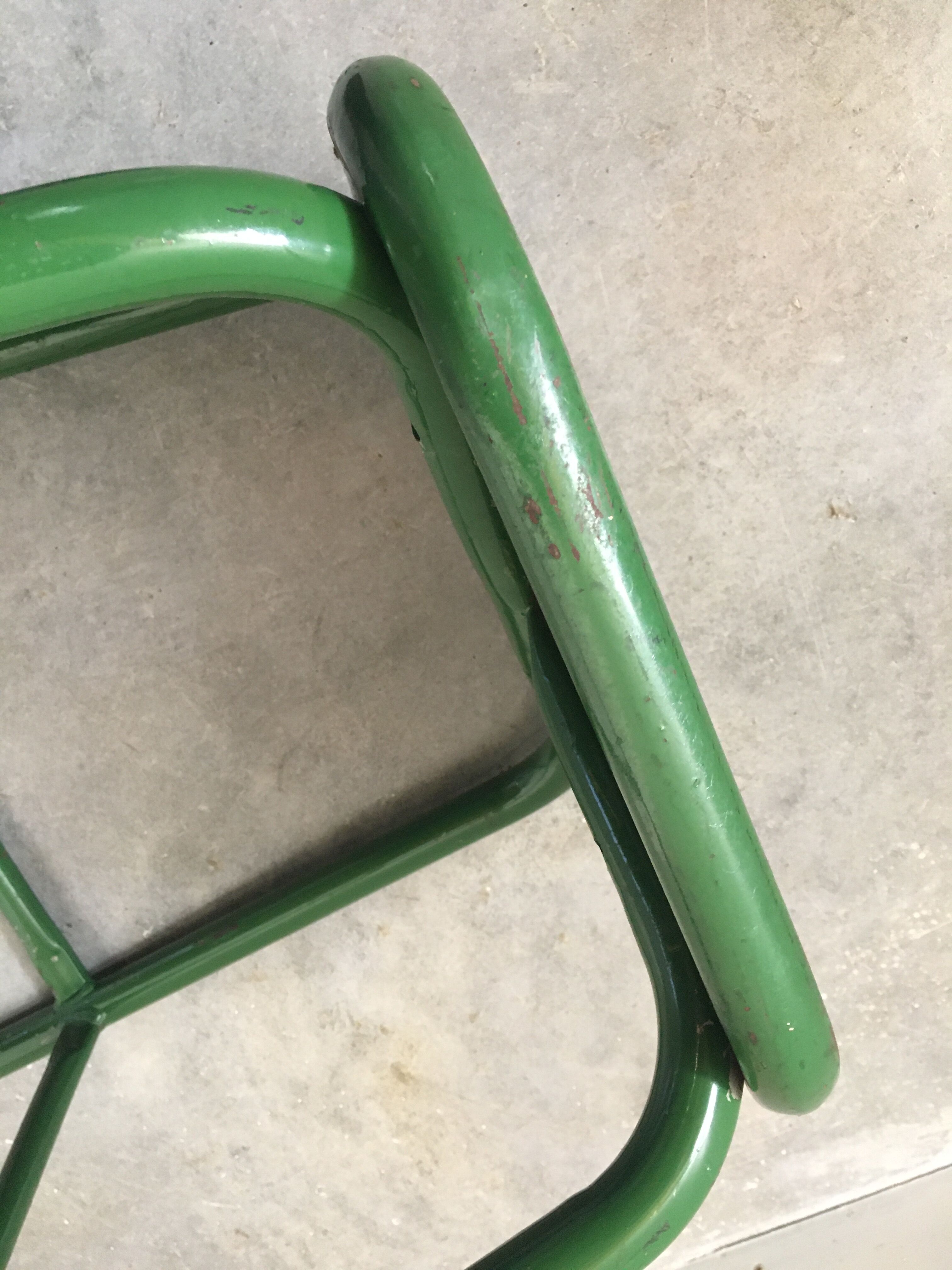 Green military stool