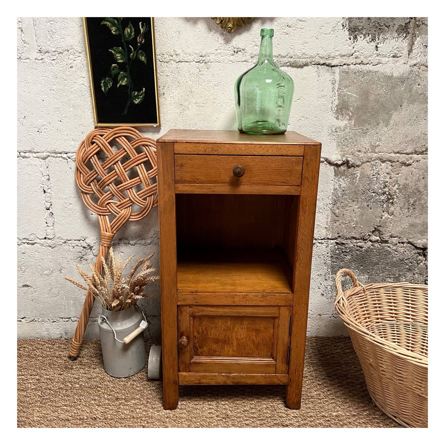 Honey bedside table from the 50s