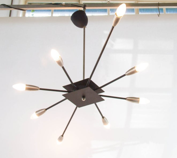 Xxl 8 arm vintage 80s spider luster