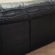 Black leather sofa, Italian design, 1960s, production: Italy