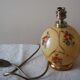 Pied de lampe boule à poser de table de chevet d’appoint en verre – impression florale e
